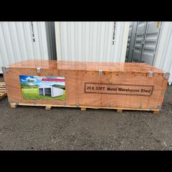 BRAND NEW METAL WAREHOUSE SHED 33FT X 25FT IDEAL FOR BUSSINES WAREHOUSE, FARM,ANY LAND COLOR CREAM,IF SOMEONE INTERESTED PLEASE TEXT ME ANY TIME SE HA