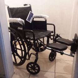 DRIVE WHEELCHAIR 18" WIDTH ELEVATED LEGREST