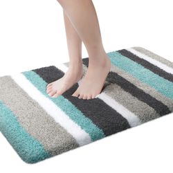 Bath Rug 20X32 Green-Grey  Brand New In Package 
