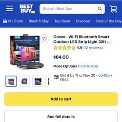Govee bundle deal - Wi-Fi Bluetooth Smart Outdoor LED Strip Light 32ft - Mult