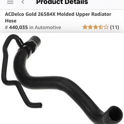 ACDelco Gold 26584X Molded Upper Radiator Hose