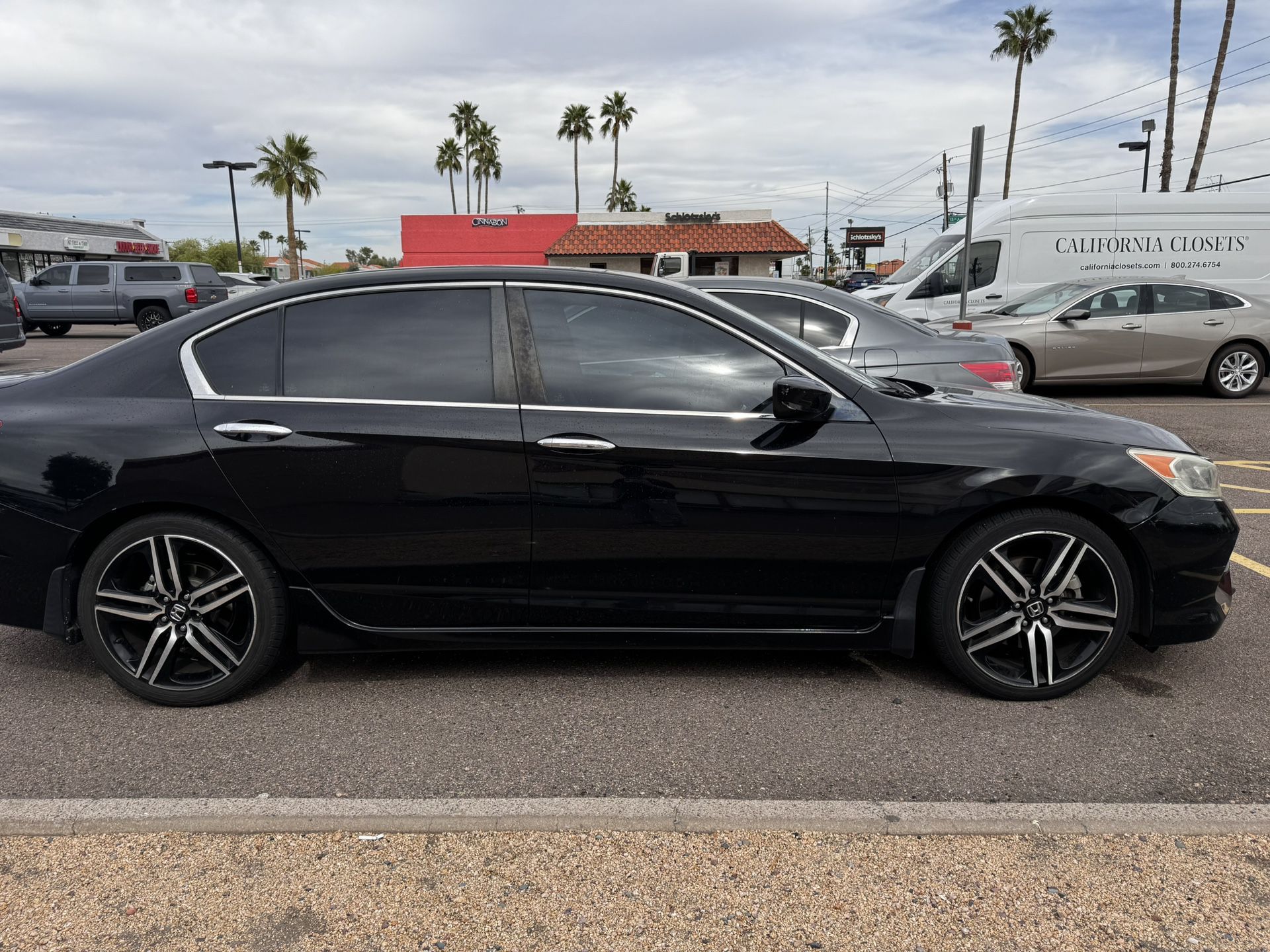 Low profile Face (Diamond Cut) Black Rims HONDA  