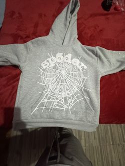 Sp5der og web heather grey hoodie
