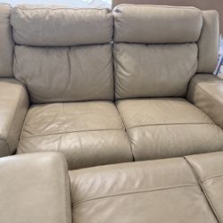 Beige Reclining Sofa Set (3-Seater + 2-seater) – $800