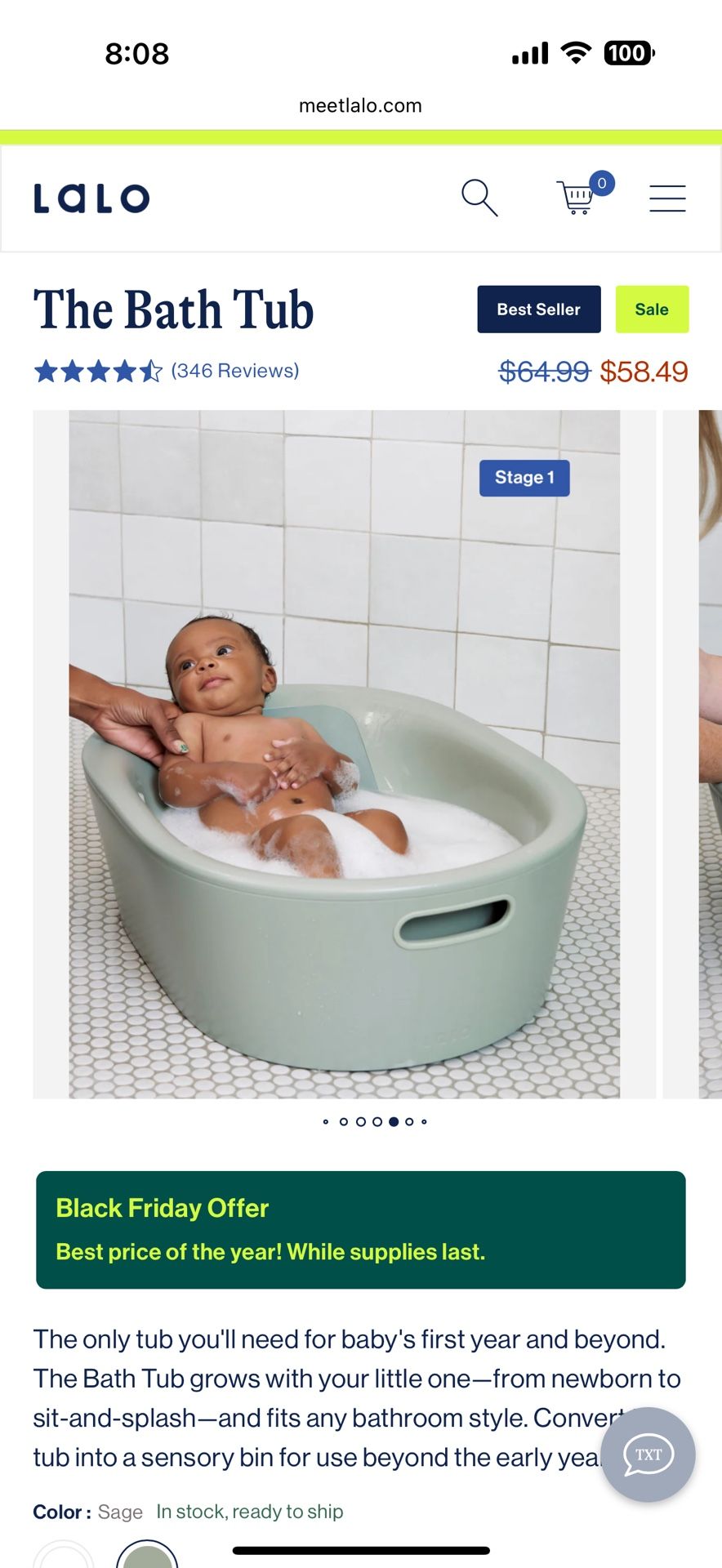 Lalo Baby Bath Tub