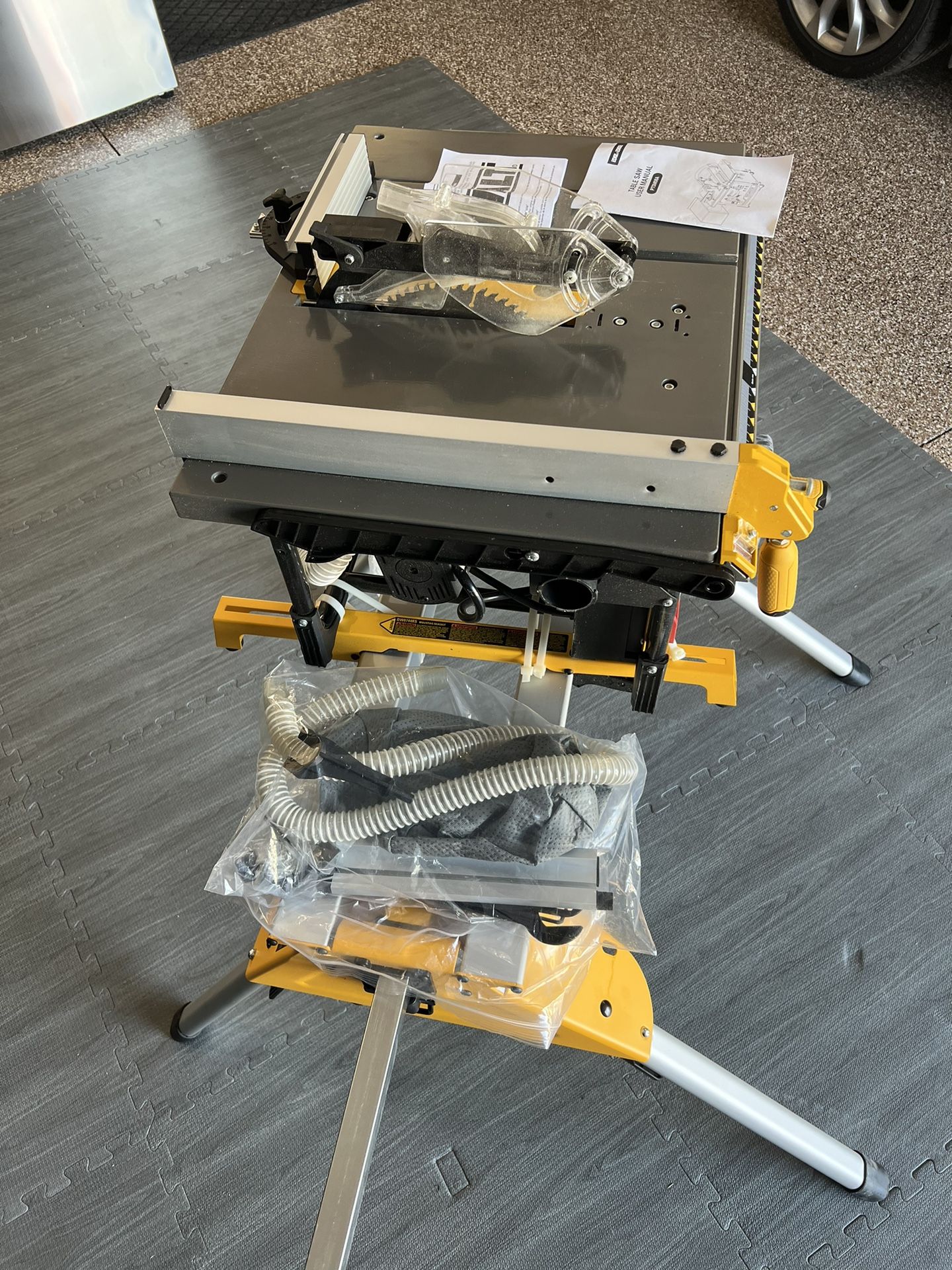 Dreamt Table Saw And Saw Rolling Stand, Collapsible And Portable 