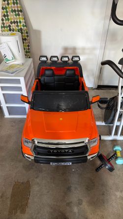 Orange Kids Toyota Tundra.