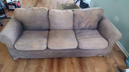 Ikea Brown Fabric 3-Seater Sofa