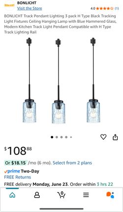 3 pack H Type Black Tracking Light Fixtures Ceiling Hanging Lamp ( Track Rail Not Included)