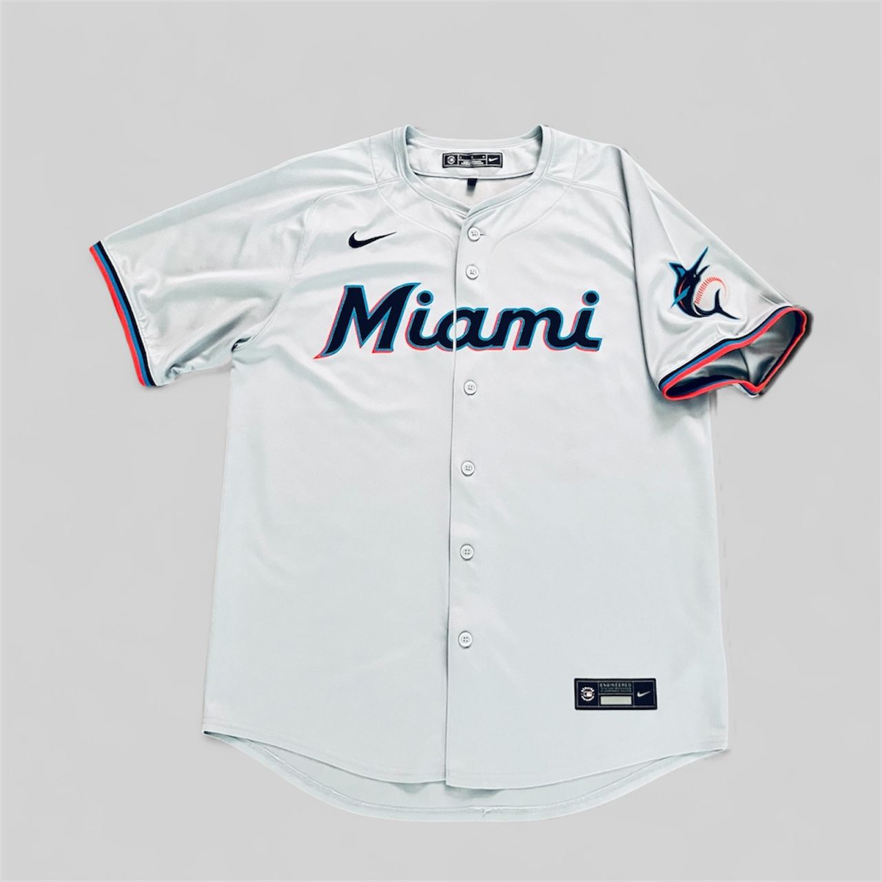 Miami Marlins 2024 Road Gray Nike Jersey Men Large