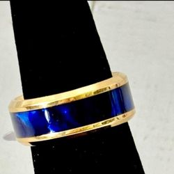 Abalone Inlay Ring, Size 6