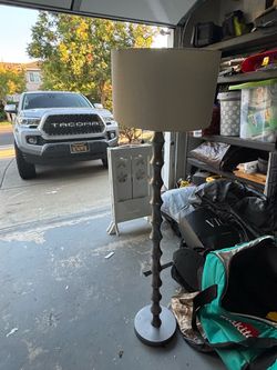 Tall Floor Lamp with Drum Shade