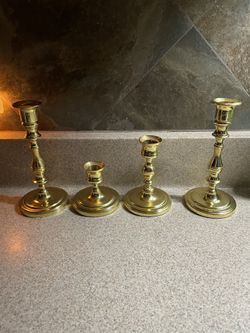 Set Of Four Vintage Baldwin Candle Stick Holders