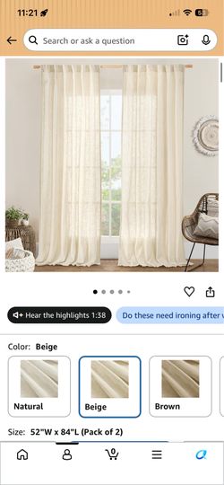 New rod pocket sheer curtains