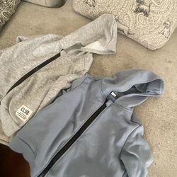 Grey and Blue Hoodie