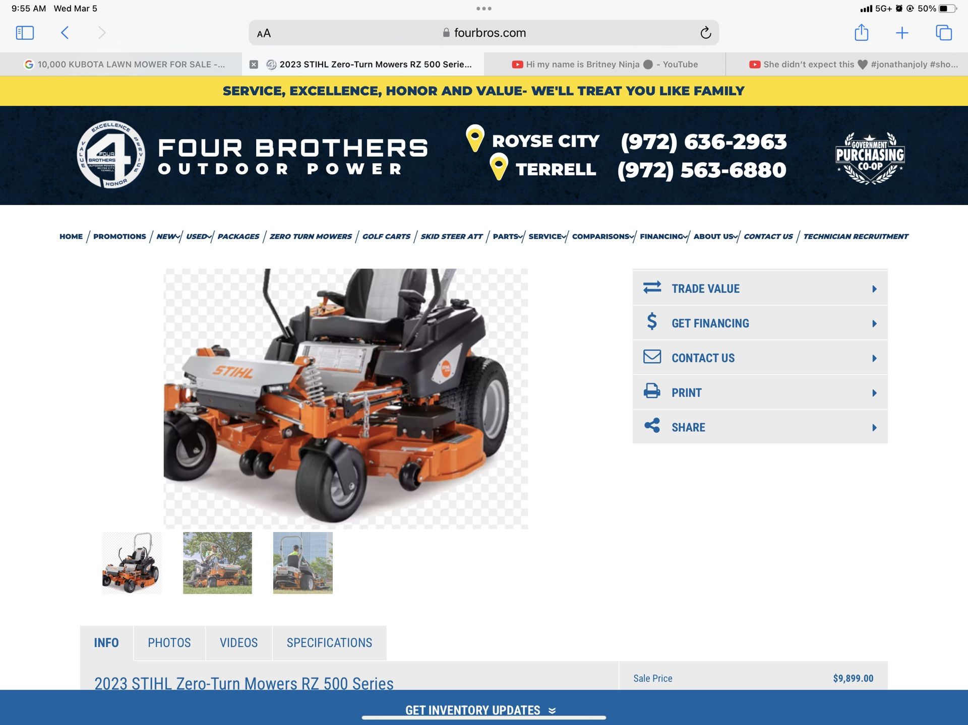 KUBOTA INDUSTRIAL LAWN MOWER