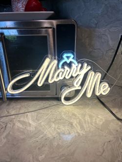 Marry me light up neon electrical sign for wedding proposal Backdrop