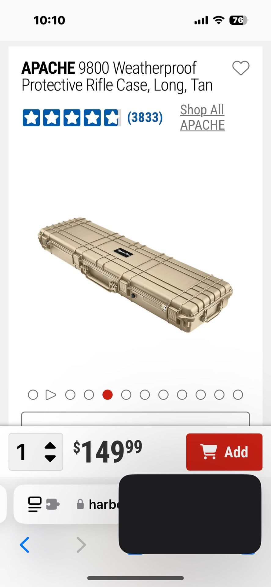 Used Apache Case. Bought A Pelican And Don’t Need This One.