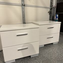 Glossy White Side Tables