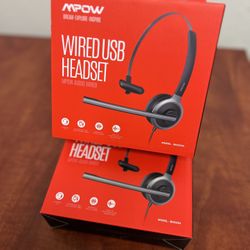 MPOW Audio Wired USB Headset Model BH323A