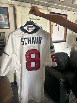 Signed Houston Texans Matt Schaub #8 White NFL Football Jersey