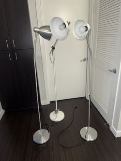 Modern Floor Lamp Set (3) – Adjustable Task & Reading Lamps