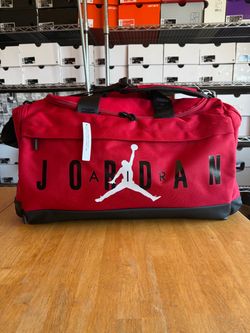 New Nike Air Jordan Velocity Duffel Duffle Bag Red Gym Backpack Travel Hiking Camping 62.5L