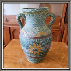 Vintage Cypriot Style Amphora Jug Vase