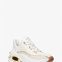 Michael Kors Toni Mixed Media Trainer Women Sz 11 