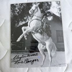 Vintage TV Memorabilia Photos- Lone Ranger Signed + Duke of Hazzard