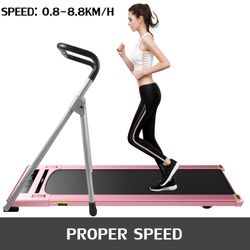🌺 BRAND NEW PINK Treadmill 2in1 Under Desk Treadmills Fitness App Control Remote Control LED Show
