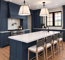 Blue Shaker Kitchen Cabinets