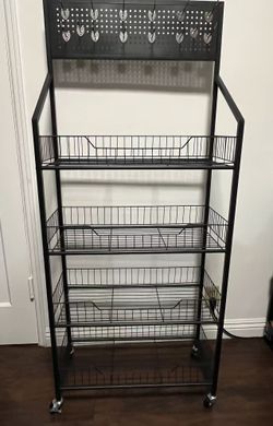display rack Shelves With Wheels