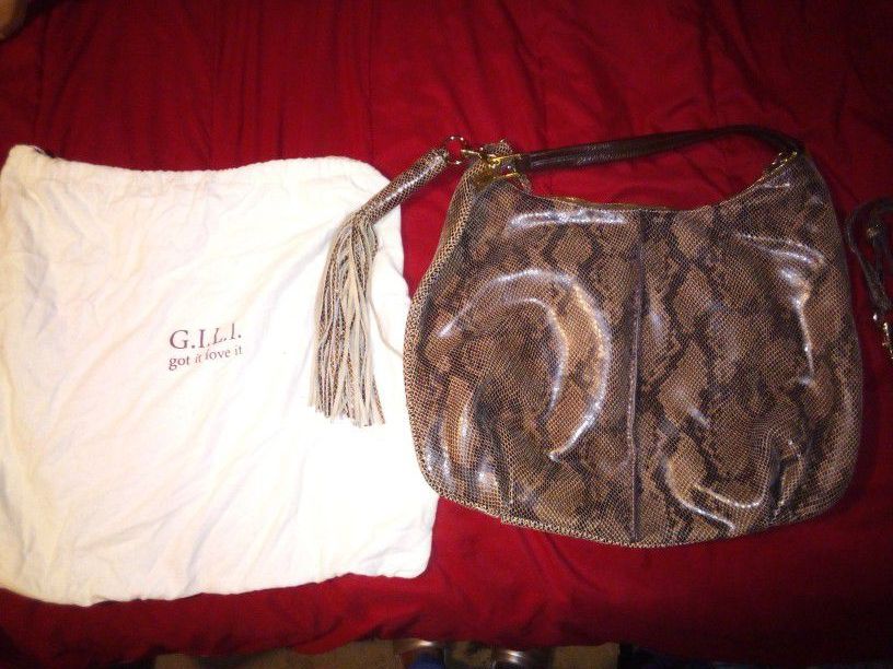 G.I.L.I Got It Love It Leather Hobo Handbag