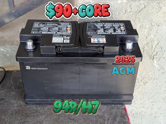 AGM Car Battery Group Size 94r/H7