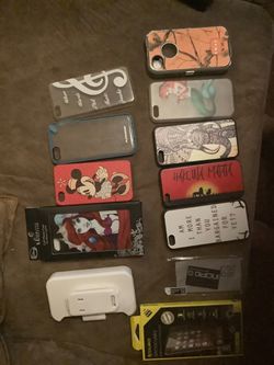 iPhone 5/5s case lot and 6/6s tempered glass screen guard