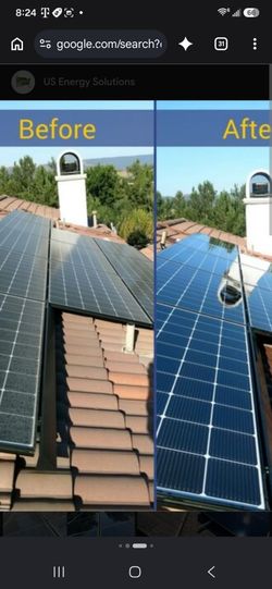 Solar panel washing