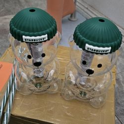 Starbucks Bearista Bear Glass Cups