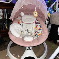 Electric Baby Rocker For Infants - Pink