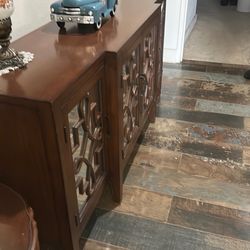 Wooden Cabinet glass mirror doors   lspace or storage