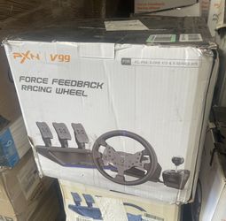 Sim Simulation Race Car Truck Pxn V99 3nm force feedback gaming Racing wheel, 270/900° Dismantle, with pedal,6+1 gear shift rod steering wheel 