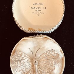 Butterfly Brooch In Original Box From Italy 