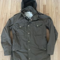 Gianfranco Ferre Field Military M65 Jacket Hooded Army Men Size 50 Made In Italy