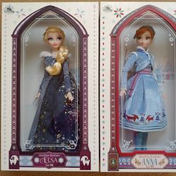 Frozen Olaf Adventure Elsa and Anna Limited Edition Dolls