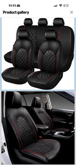 New in box! Luxury PU Leather Car Seat Covers Full Set-Waterproof Seat Protectors with Split Bench Seat Covers for Cars-Universal Cars Interior Covers