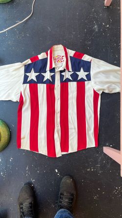 Vintage Hippie Shirt American Flag