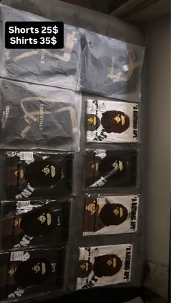 Shorts, and shirts for sale. Come get right