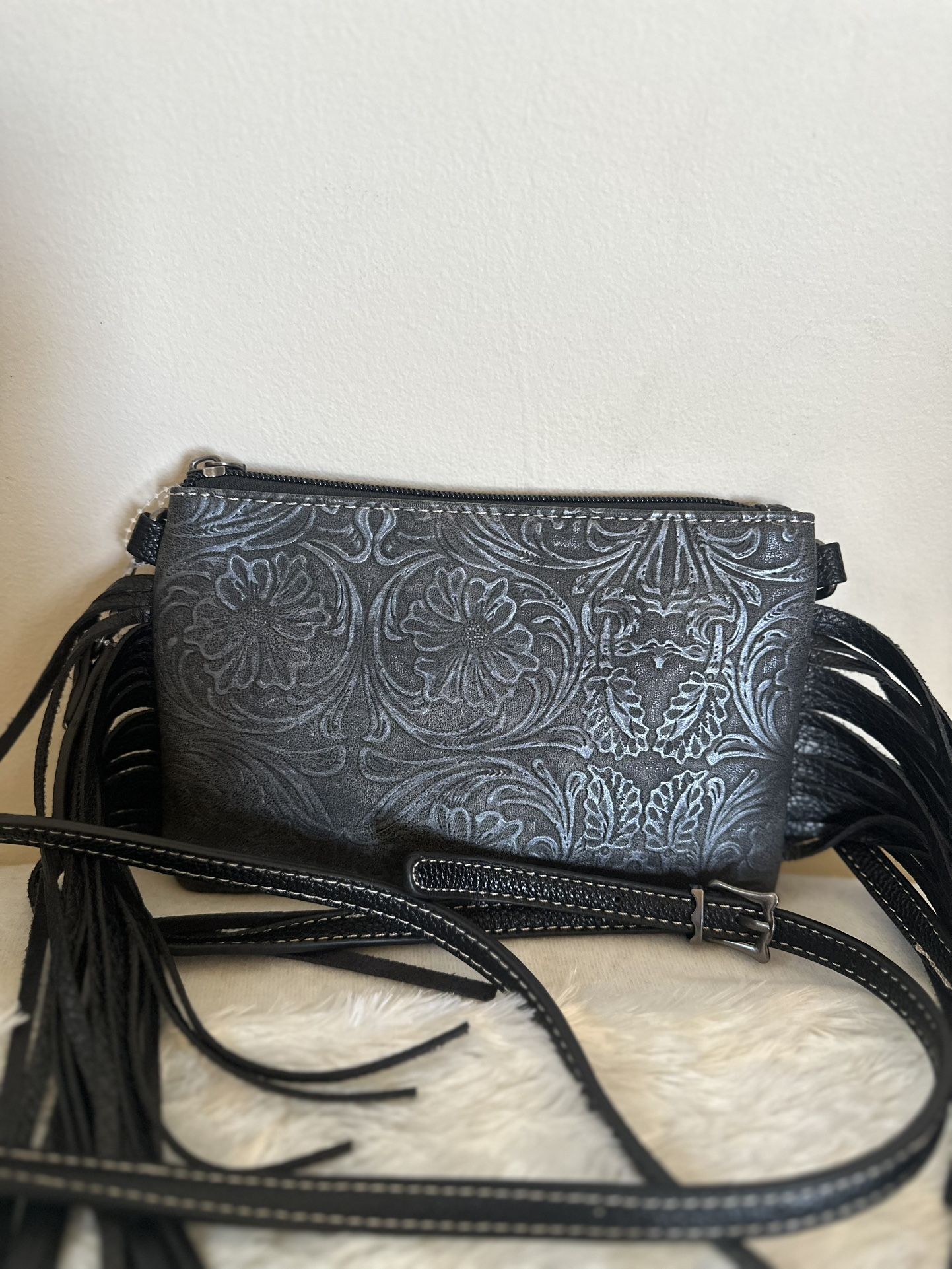 Cowgirl Black Fringe Clutch
