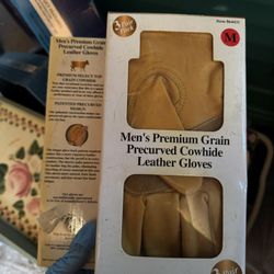 Men’s Premium Grain Pre curved Cowhide Leather Gloves