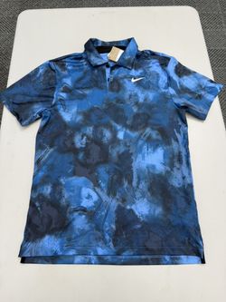 Nike Dri-Fit Tour Blue Polo Golf Shirt Men's Size Small FD5935-451